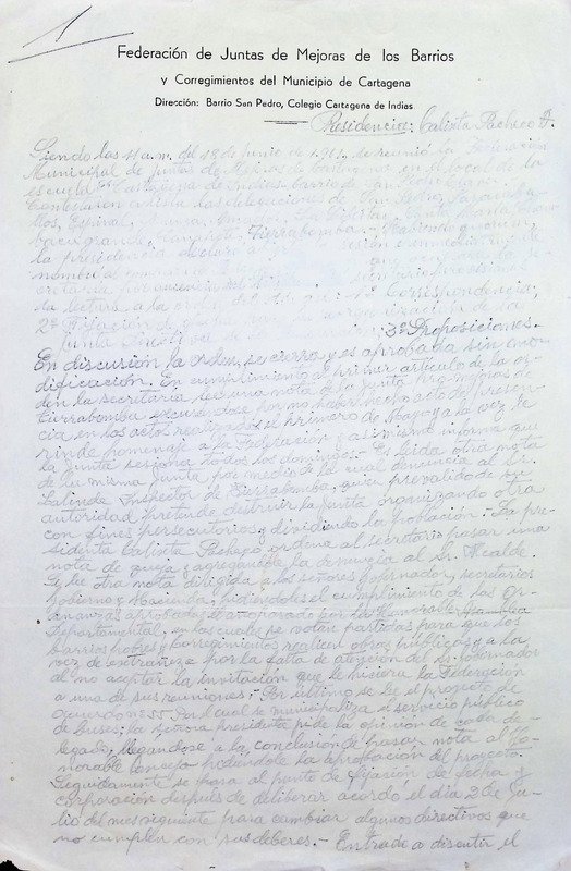 Federacion de juntas de mejoras de los barrios