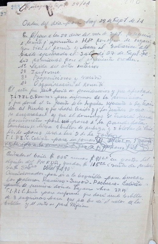 Orden del dia 29/09/1964