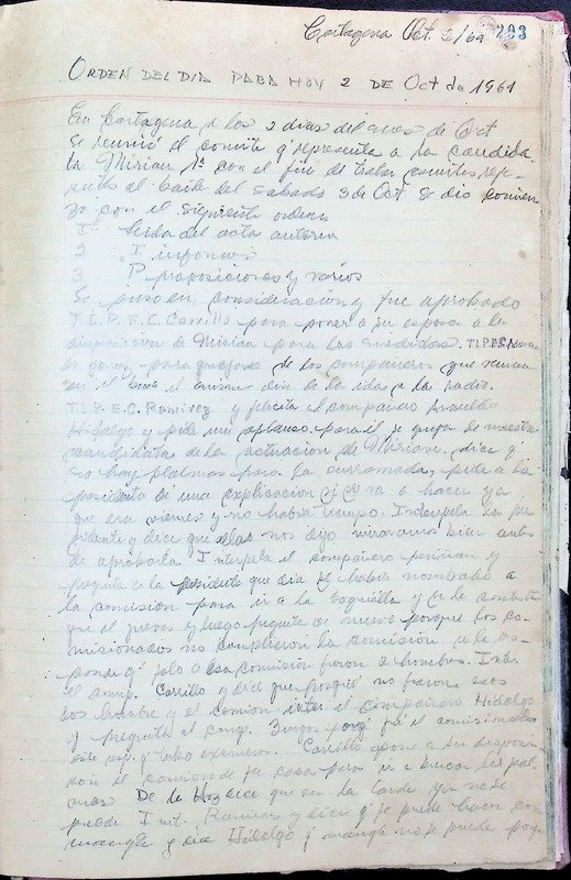 Orden del dia 2/10/1964
