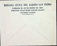 Brigada civica del barrio san pedro